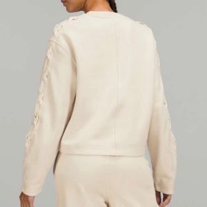 Lululemon Braided Sleeve Pullover White Opal size 2